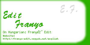 edit franyo business card